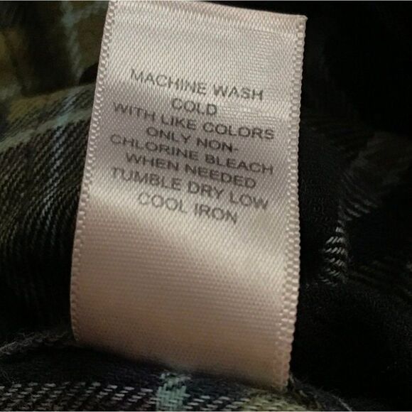 44MM Legendary Goods Flannel Shirt Sz M Plaid Button Down Long Sleeve Green Blue - Picture 7 of 7